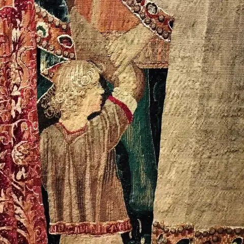 Detalle de los tapices de la Colegiata de Pastrana